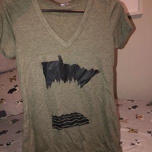 army green MN v neck